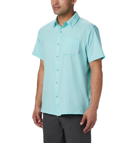 Columbia PFG Slack Tide Shirts Green For Men's NZ38941 New Zealand